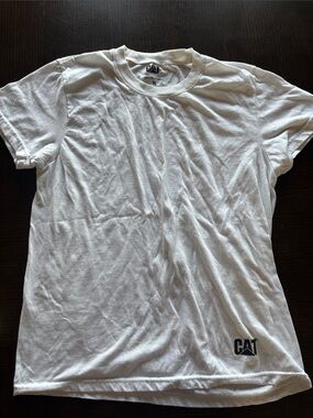 CAT White Soft T-Shirt
